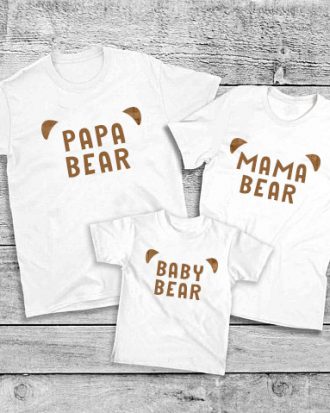 Cool Bear Print Family Matching T-shirt Set For Parent & Child - Temu Italy