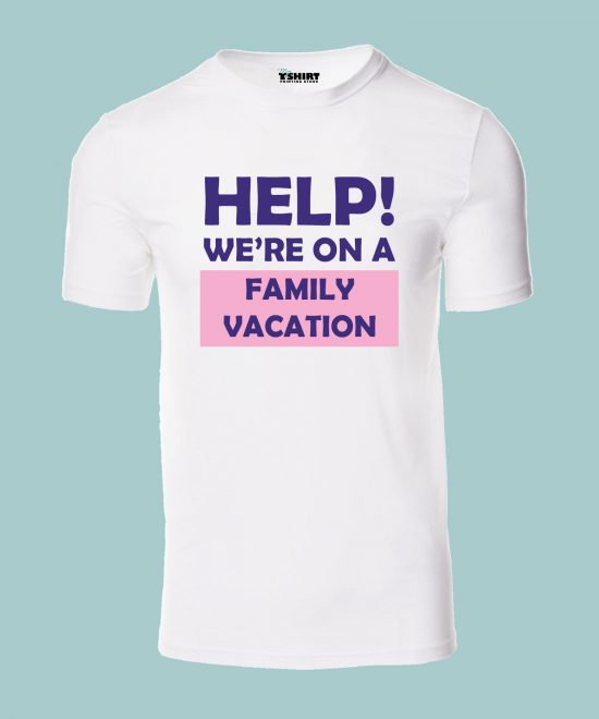 Help we're on a family vacation men's t-shirt