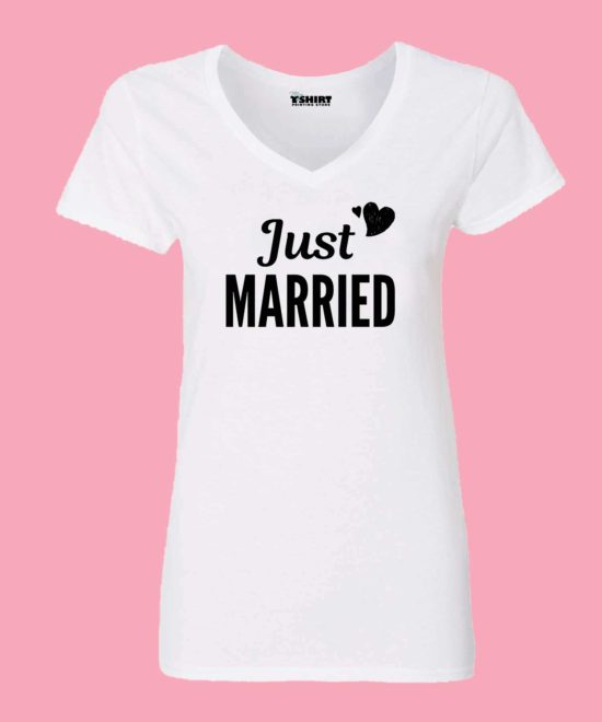 just-married-women's-couple-matching-t-shirt