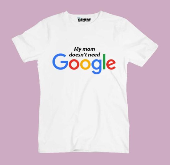 Kids graphic t-shirt - my mom doesn't need google