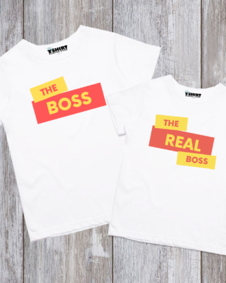 the boss, real boss couple matching tshirts