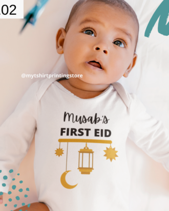 My First Eid Customized Unisex Onesie/Romper for Babies