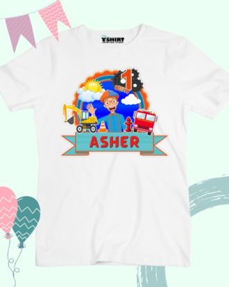 Customized Blippi Birthday T-Shirt For Kids