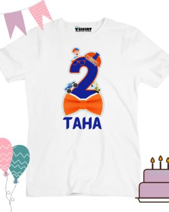 Customized Blippi Bow-Tie Birthday T-Shirt For Kids