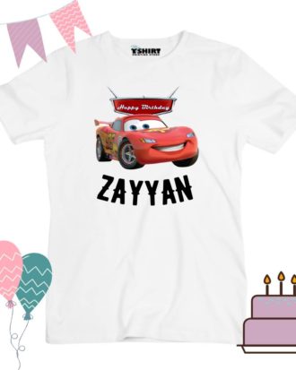 Customized Birthday McQueen T-Shirt For Kids