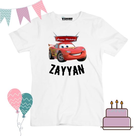 Customized Birthday McQueen T-Shirt For Kids