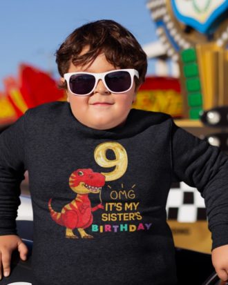 Dinosaur Trex Theme Sisters Birthday Sweatshirt - Can Be Customized Shop online Pakistan