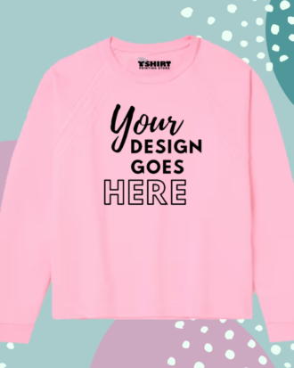 Customized Pink Winter Fleece Sweatshirt for Printing