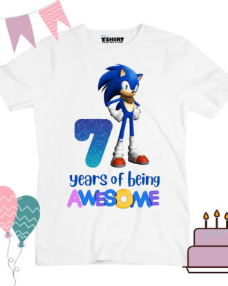 Sonic Birthday Theme Shirt Customizable with Number