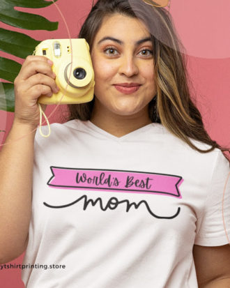 World Best Mom Graphic T-Shirt For Women