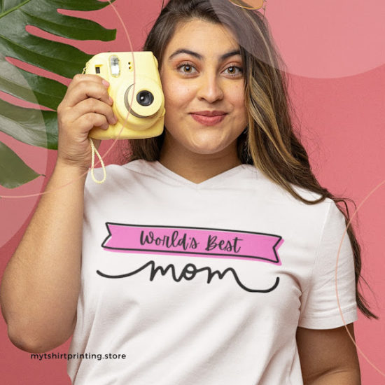 World Best Mom Graphic T-Shirt For Women