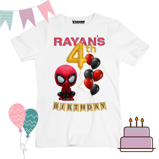 Spiderman/ Disney Spidey Birthday Shirt with Customized Name & Age